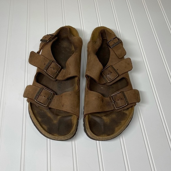 Birkenstock Sandals Milano Brown Leather - Picture 1 of 10